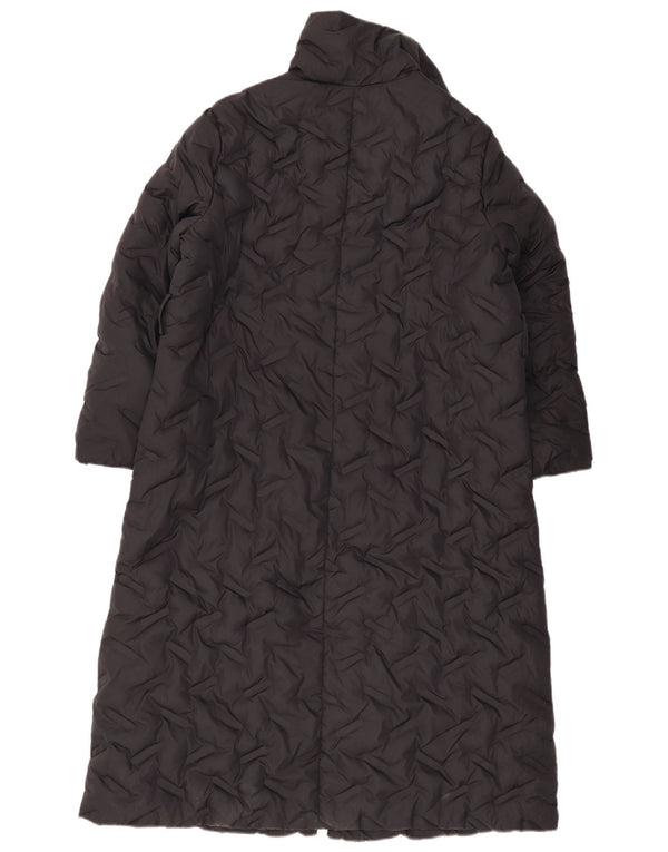Emporio Armani Womens Quilted Padded Coat IT 42 Medium Black Polyester