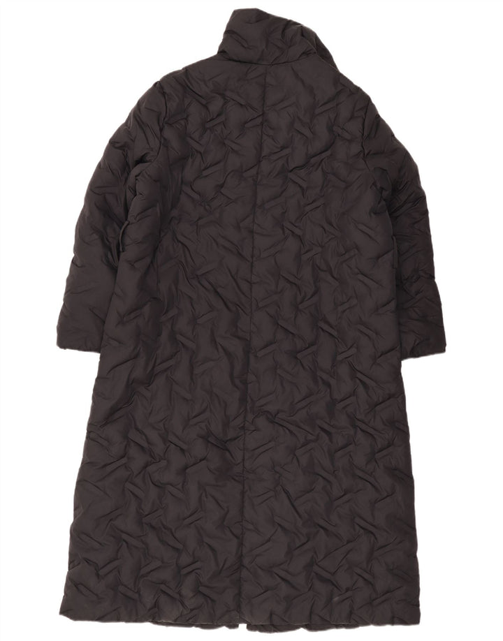 Emporio Armani Womens Quilted Padded Coat IT 42 Medium Black Polyester