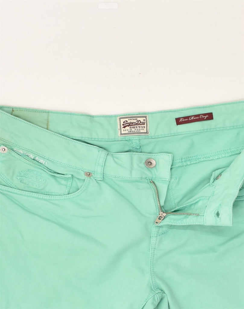 SUPERDRY Womens Low Waist Slim Jeans W32 L32 Green Cotton | Vintage Superdry | Thrift | Second-Hand Superdry | Used Clothing | Messina Hembry 