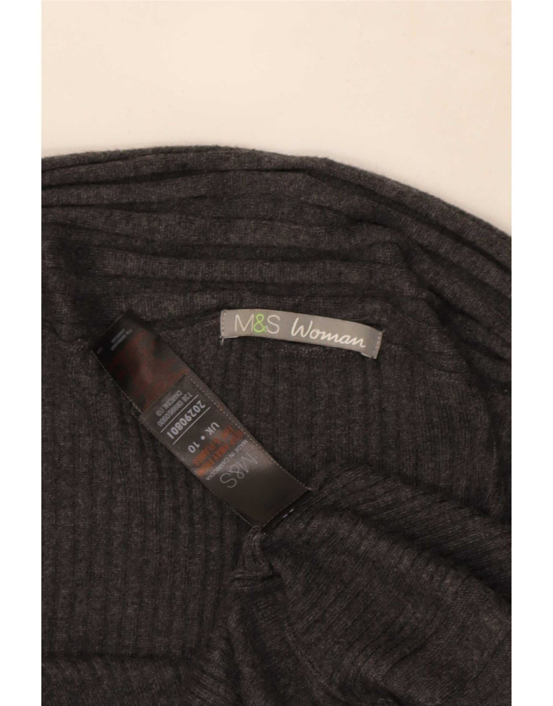 Marks & Spencer Womens Asymmetric Cardigan Sweater UK 10 Small Grey