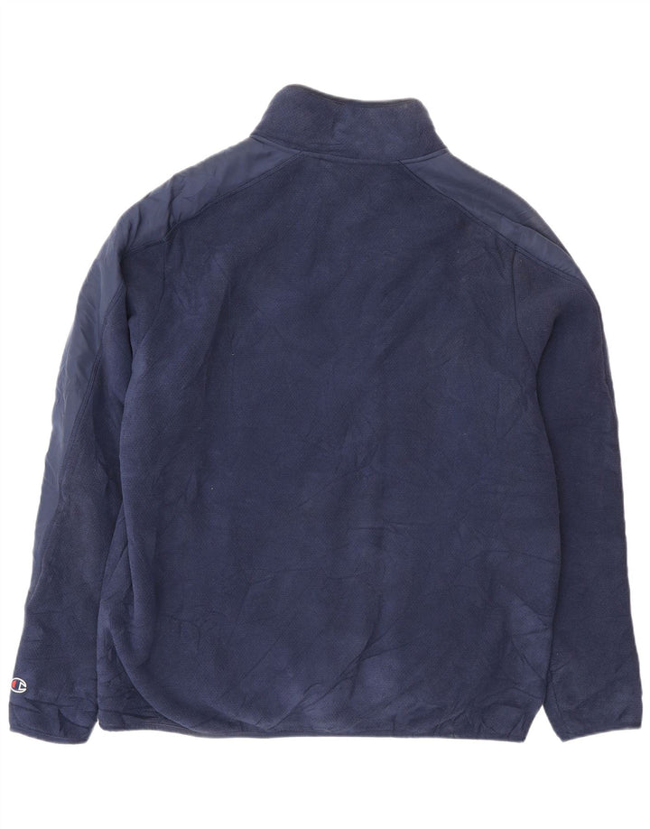 Champion Mens Sherpa Jacket UK 42 XL Navy Blue Polyester