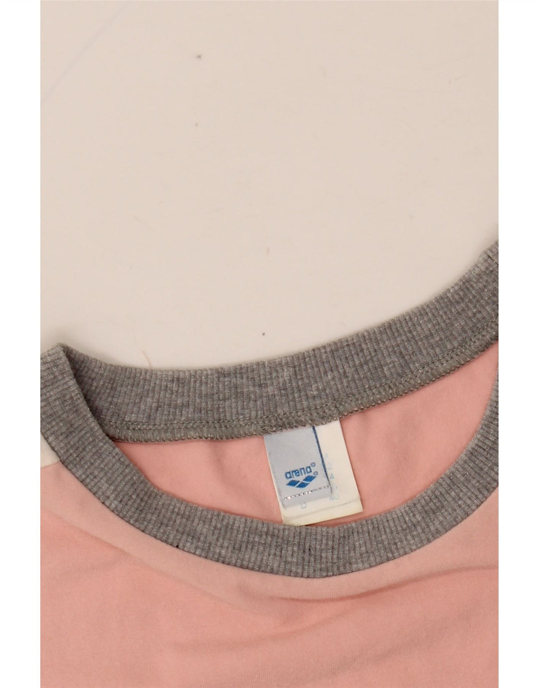 ARENA Womens Crop Graphic T-Shirt Top UK 14 Medium Pink Colourblock Cotton