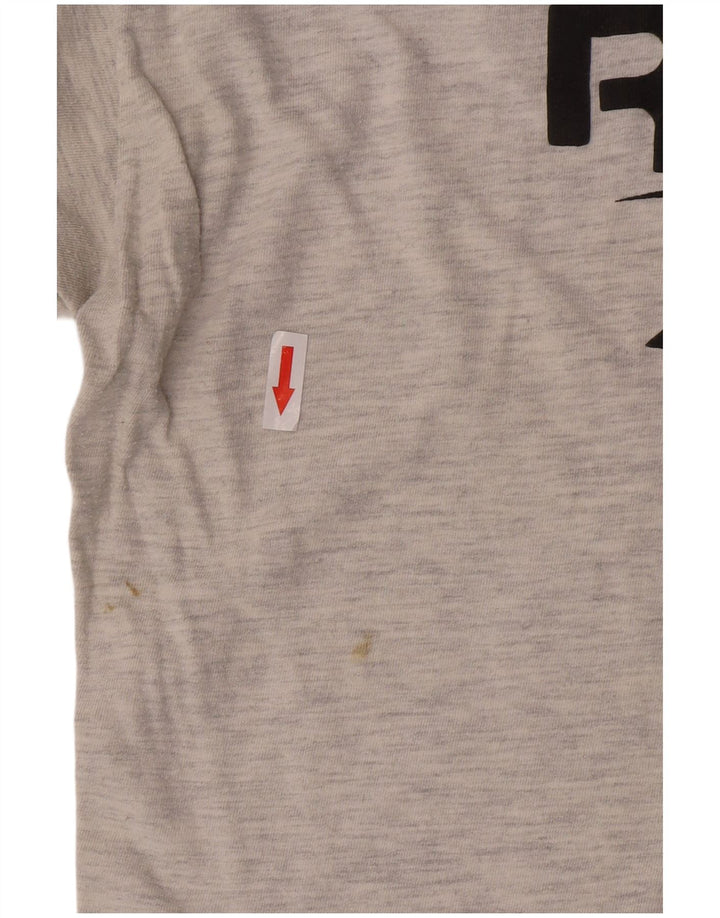 Reebok Mens Graphic T-Shirt Top Medium Grey Flecked Cotton