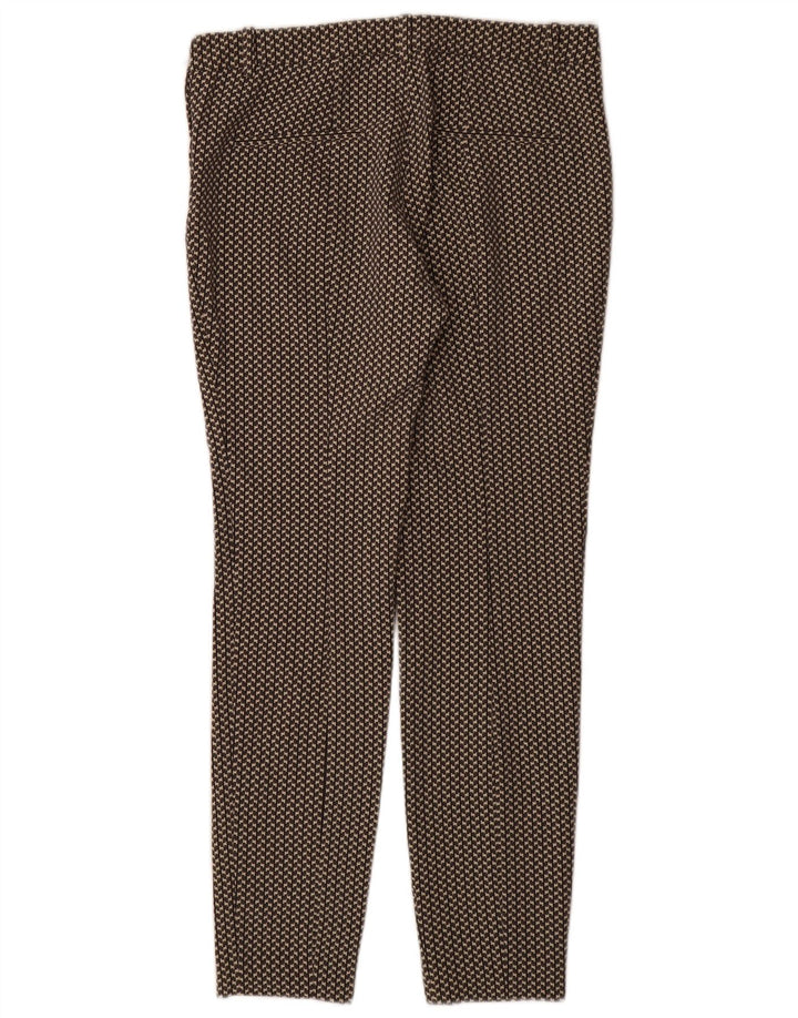 Zara Womens Slim Casual Trousers Medium W28 L29 Grey Geometric Polyester