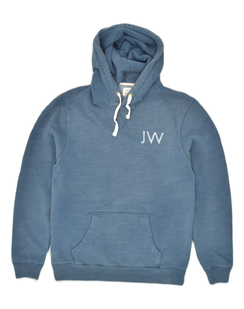 JACK WILLS Mens Graphic Hoodie Jumper Small Blue Cotton | Vintage Jack Wills | Thrift | Second-Hand Jack Wills | Used Clothing | Messina Hembry 