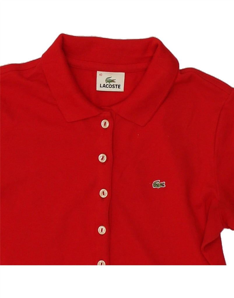 LACOSTE Womens Polo Shirt Size 40 Medium Red Cotton | Vintage Lacoste | Thrift | Second-Hand Lacoste | Used Clothing | Messina Hembry 