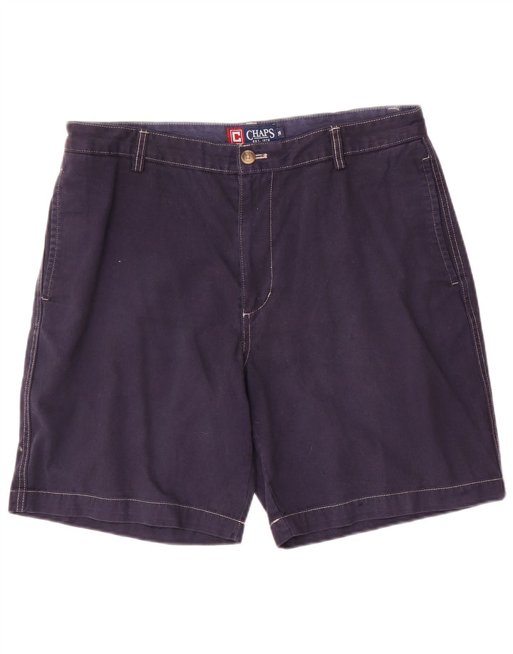 Chaps Mens Chino Shorts Large W34 Navy Blue Cotton