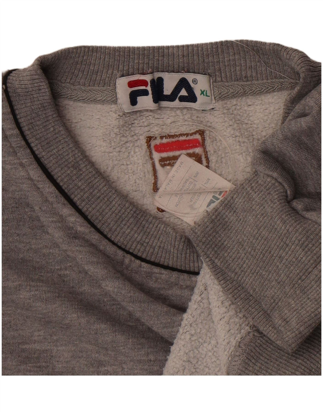 Fila Womens Oversized Sweatshirt Jumper UK 18 XL Grey Polyester