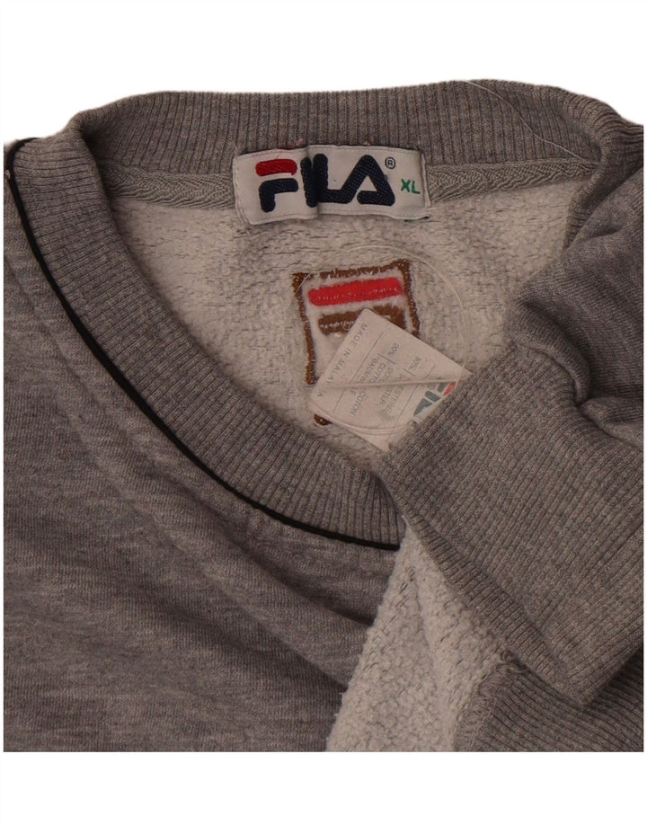 Fila Womens Oversized Sweatshirt Jumper UK 18 XL Grey Polyester