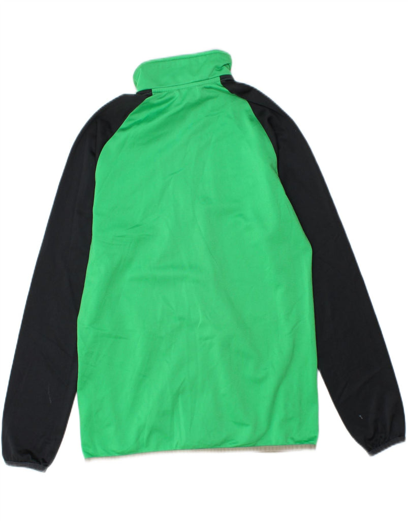 ADIDAS Boys Tracksuit Top Jacket 13-14 Years Green Colourblock Polyester Vintage Adidas and Second-Hand Adidas from Messina Hembry 
