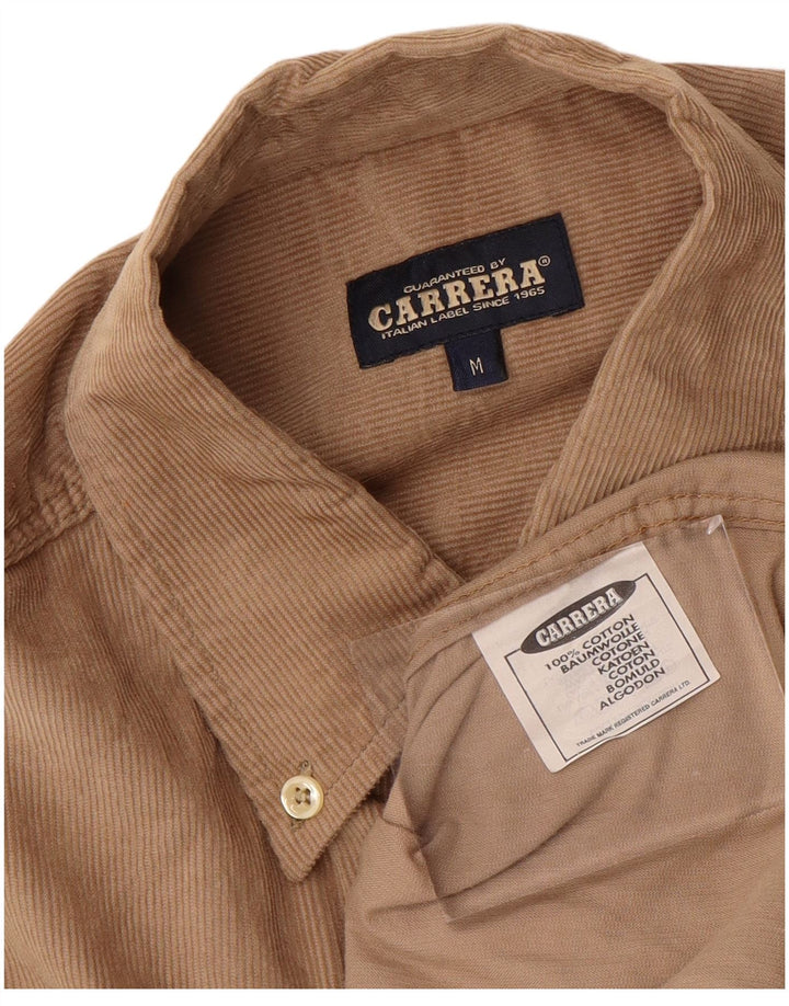 CARRERA Mens Corduroy Shirt Medium Brown Cotton