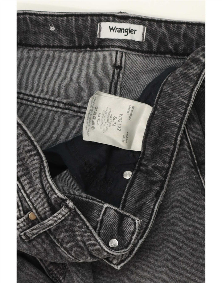 Wrangler Mens Slim Jeans W32 L32 Grey Cotton