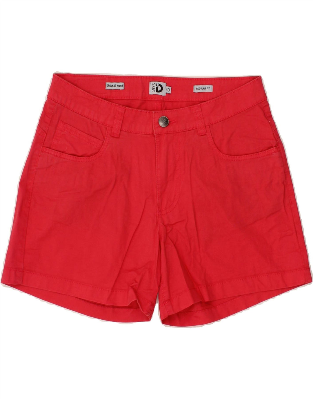 DACK'S Womens Regular Fit Casual Shorts IT 40 Small W28 Red Vintage Dack's and Second-Hand Dack's from Messina Hembry 