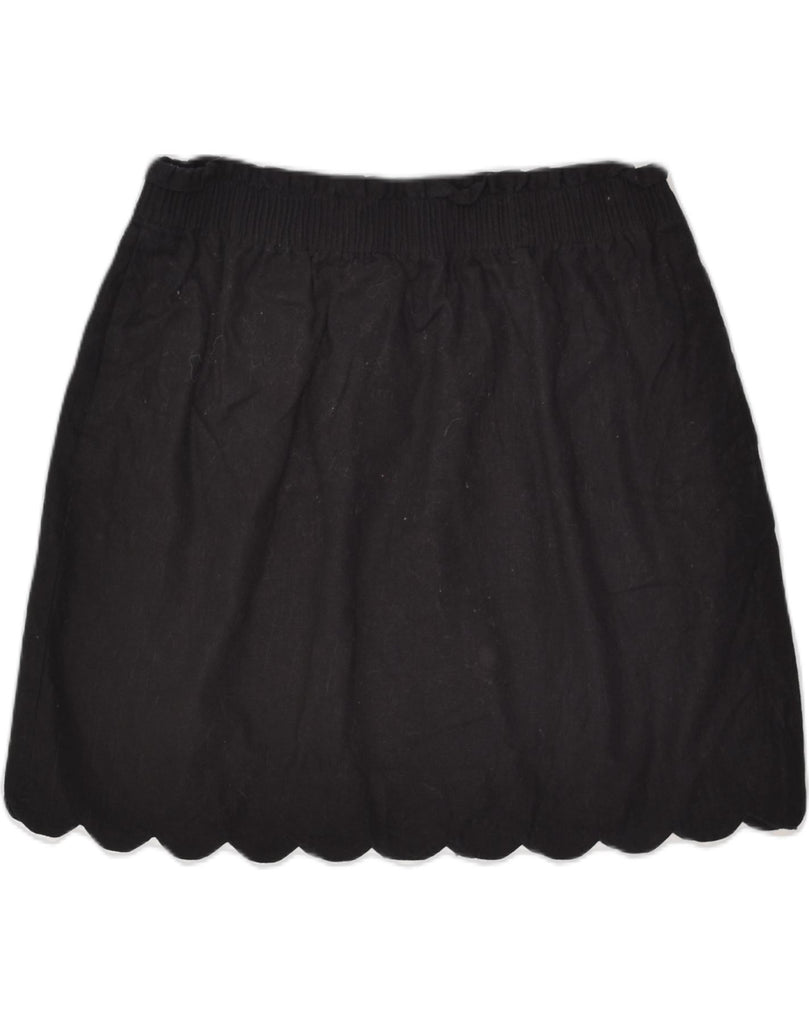 J. CREW Womens A-Line Skirt US 12 Large W32 Black Cotton | Vintage J. Crew | Thrift | Second-Hand J. Crew | Used Clothing | Messina Hembry 