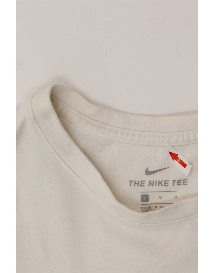Nike Mens T-Shirt Top Large White Cotton
