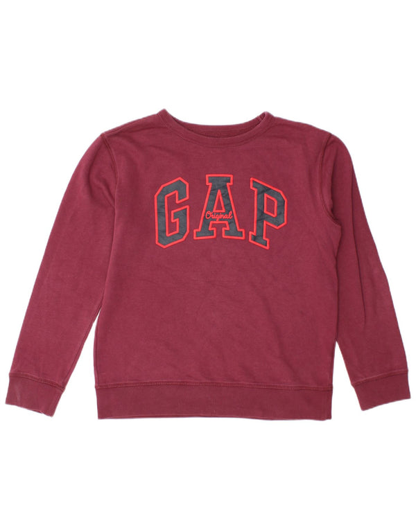 Gap Boys Graphic Sweatshirt Jumper 14-15 Years 2XL Burgundy