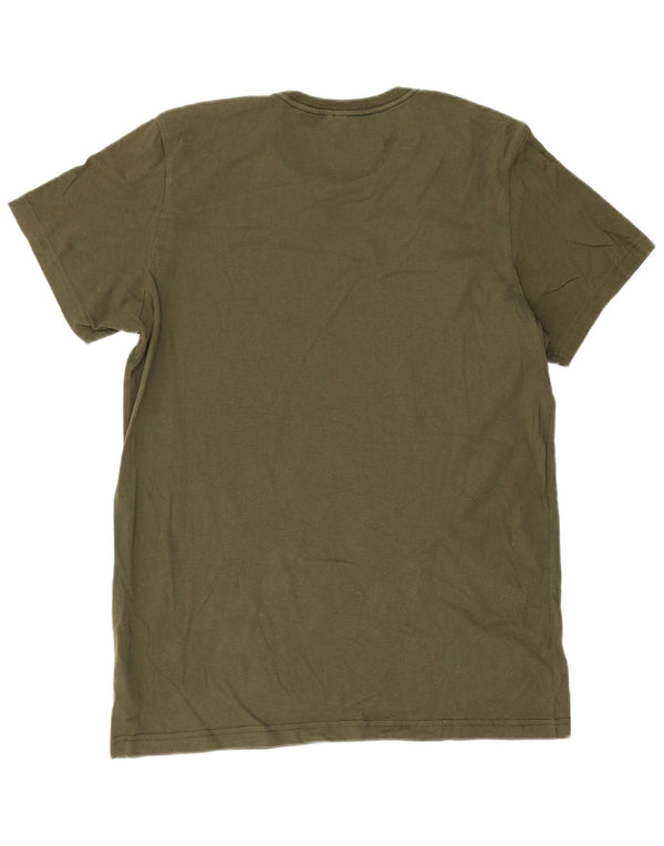 Adidas Mens Graphic T-Shirt Top Large Green Cotton
