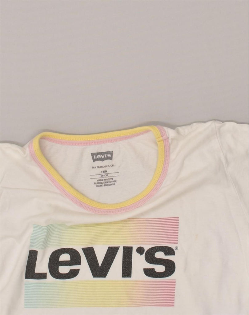 LEVI'S Girls Graphic T-Shirt Top 15-16 Years Pink | Vintage Levi's | Thrift | Second-Hand Levi's | Used Clothing | Messina Hembry 