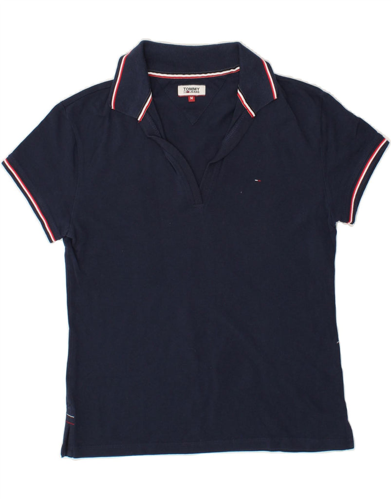 TOMMY HILFIGER Womens Polo Shirt UK 12 Medium Navy Blue Cotton Vintage Tommy Hilfiger and Second-Hand Tommy Hilfiger from Messina Hembry 