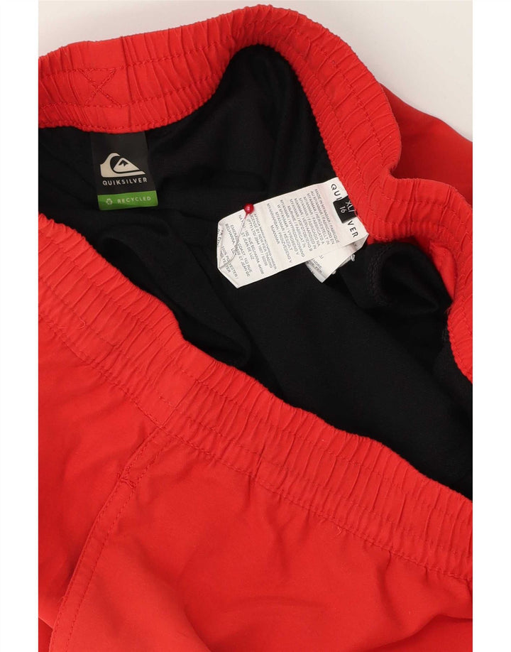 Quiksilver Boys Swimming Shorts 15-16 Years XL Red Polyester