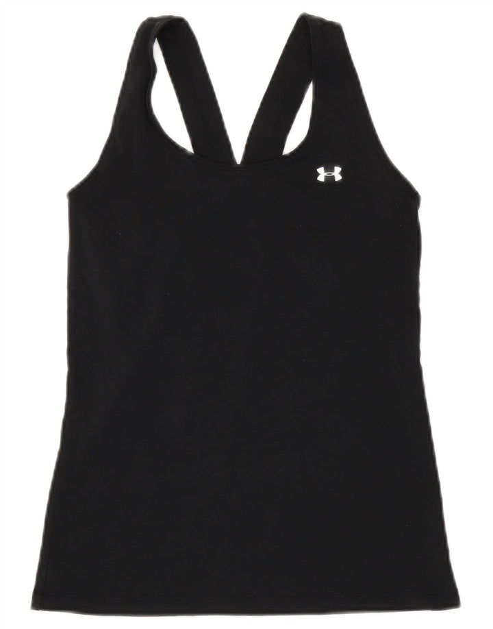 Under Armour Womens Heat Gear Vest Top UK 8 Small Black Polyester