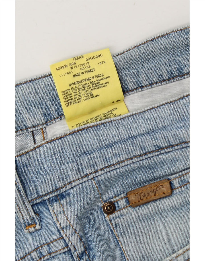 Wrangler Mens Texas Straight Jeans W36 L32 Blue Cotton