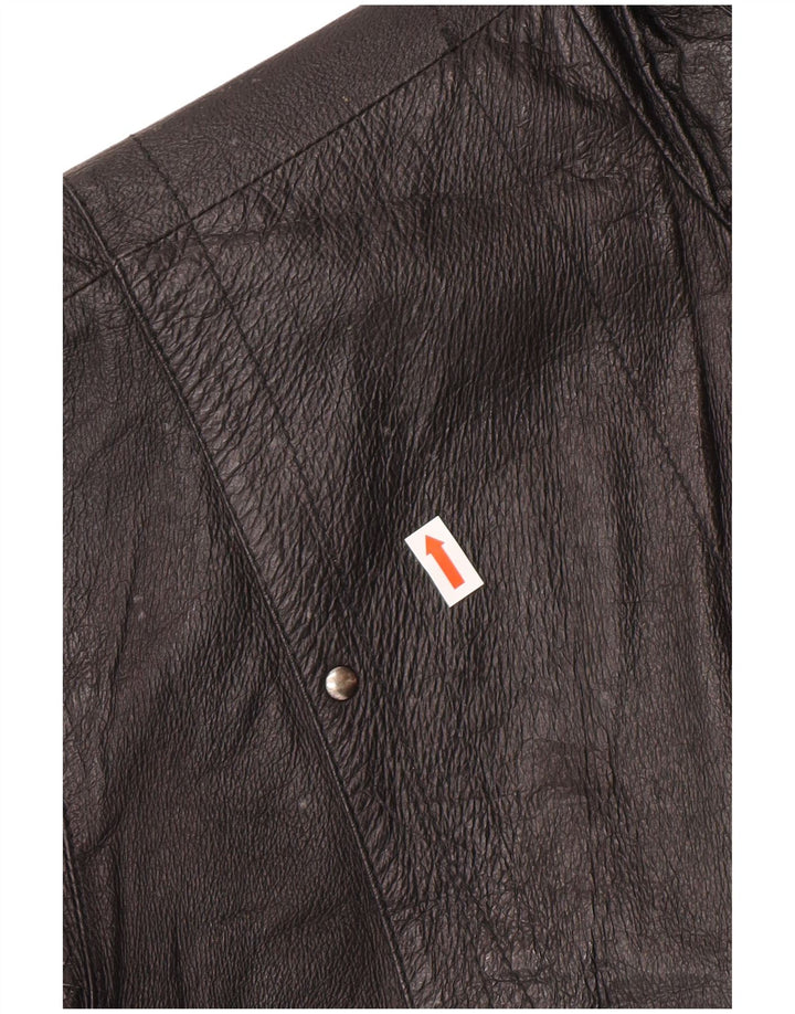 ESCO Mens Leather Jacket IT 52 XL Black Leather