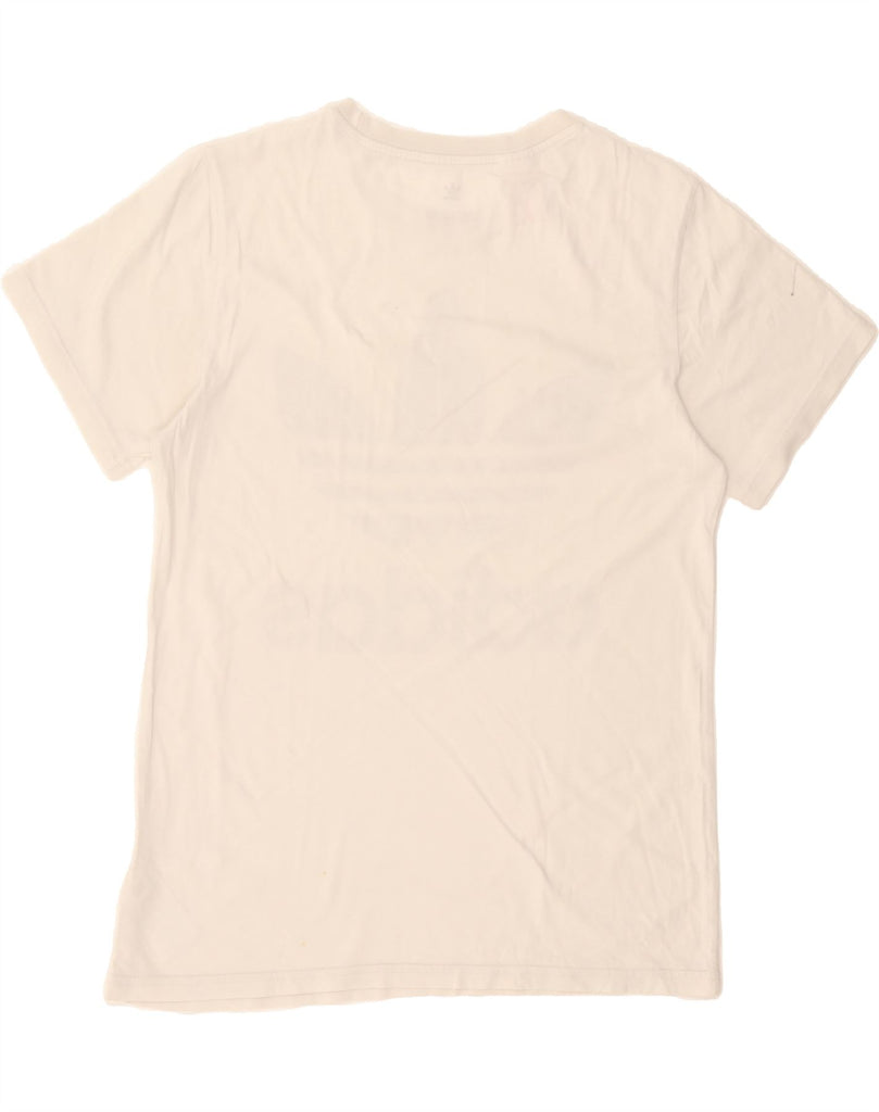ADIDAS Boys Graphic T-Shirt Top 14-15 Years White Cotton Vintage Adidas and Second-Hand Adidas from Messina Hembry 