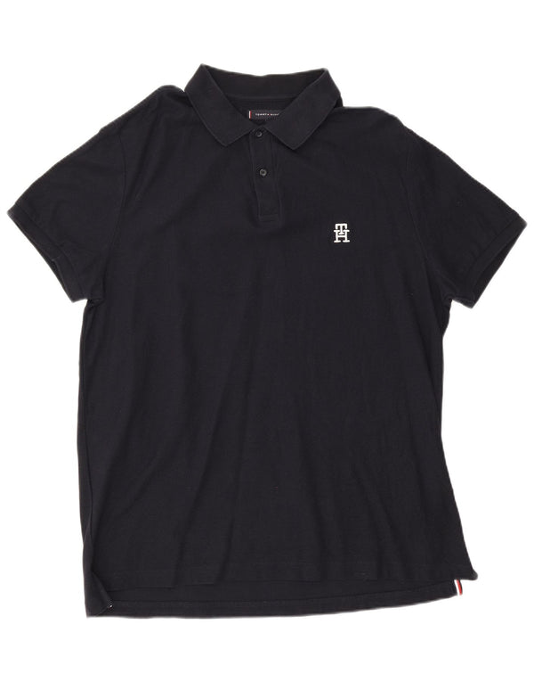 Tommy Hilfiger Mens Polo Shirt XL Navy Blue Cotton