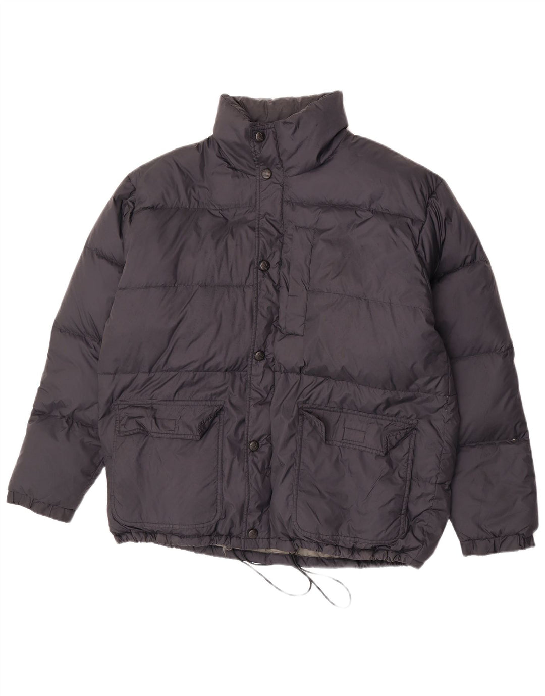 SALEWA Mens Hooded Padded Jacket UK 40 Large Navy Blue Polyamide