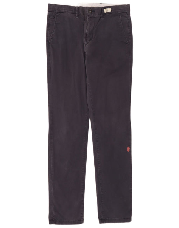 Tommy Hilfiger Mens Straight Chino Trousers W32 L34 Navy Blue Cotton