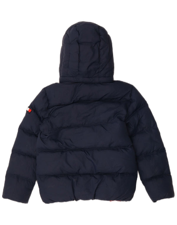 Tommy Hilfiger Boys Hooded Padded Jacket 9-10 Years Navy Blue Polyester