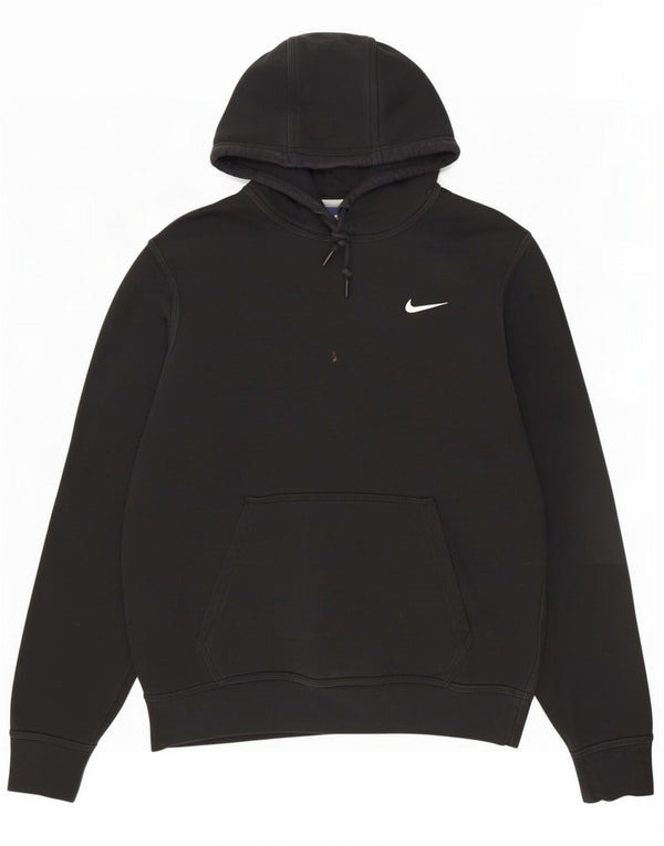 Nike Mens Hoodie Jumper Medium Black Cotton