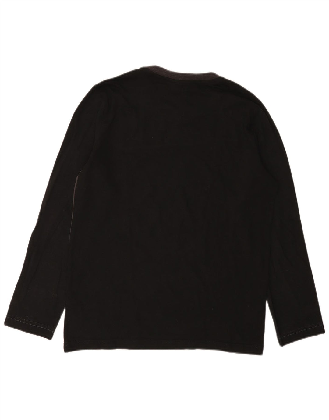 Puma Mens Graphic Top Long Sleeve Small Black Colourblock Cotton