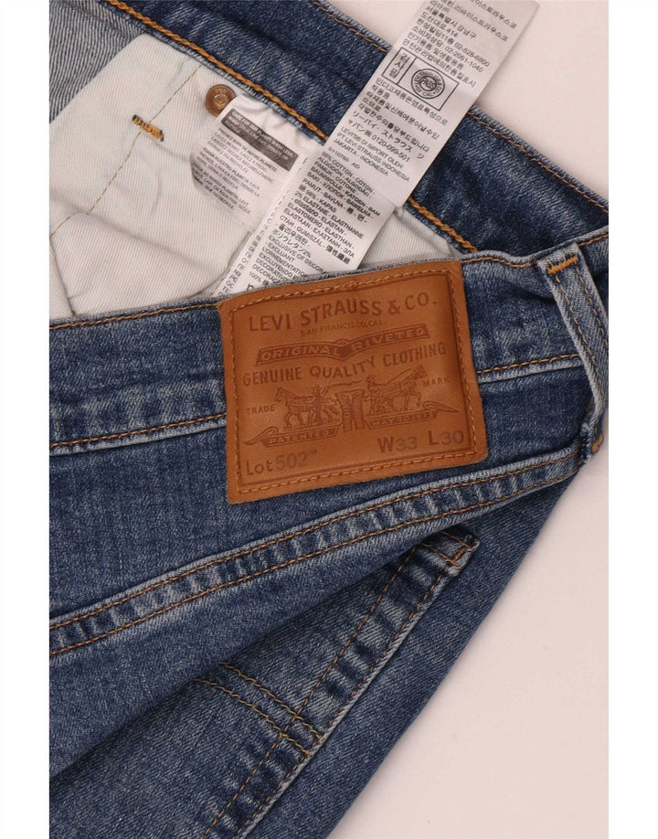 Levi's Mens 502 Tapered Jeans W33 L30 Blue Cotton