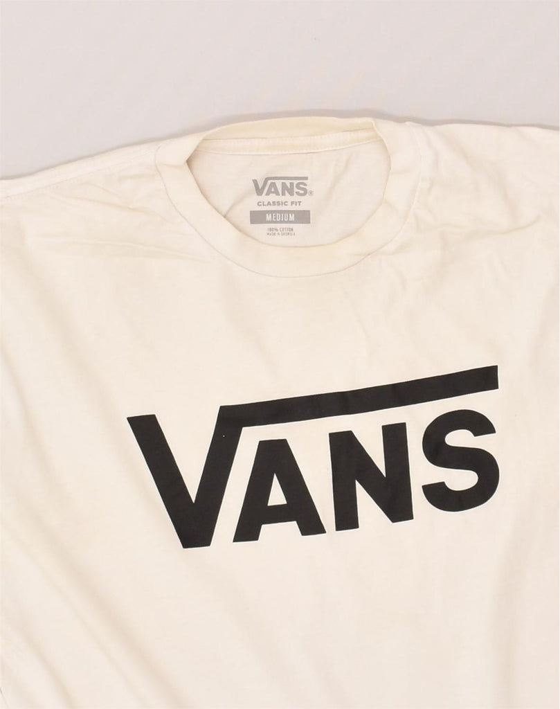 VANS Mens Classic Fit Graphic T-Shirt Top Medium Off White Cotton | Vintage Vans | Thrift | Second-Hand Vans | Used Clothing | Messina Hembry 