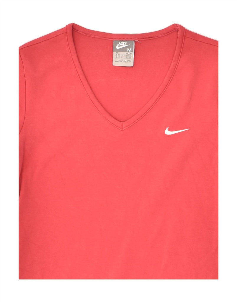 NIKE Womens T-Shirt Top UK 10-12 Medium Red | Vintage Nike | Thrift | Second-Hand Nike | Used Clothing | Messina Hembry 