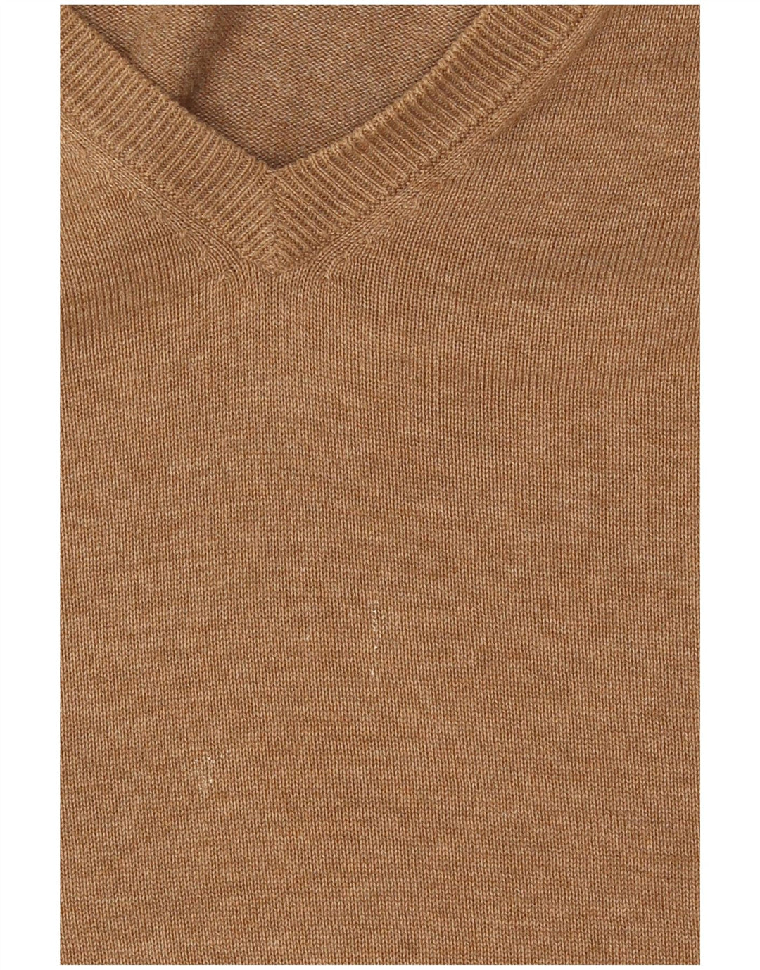 Gant Mens V-Neck Jumper Sweater XL Brown Cotton