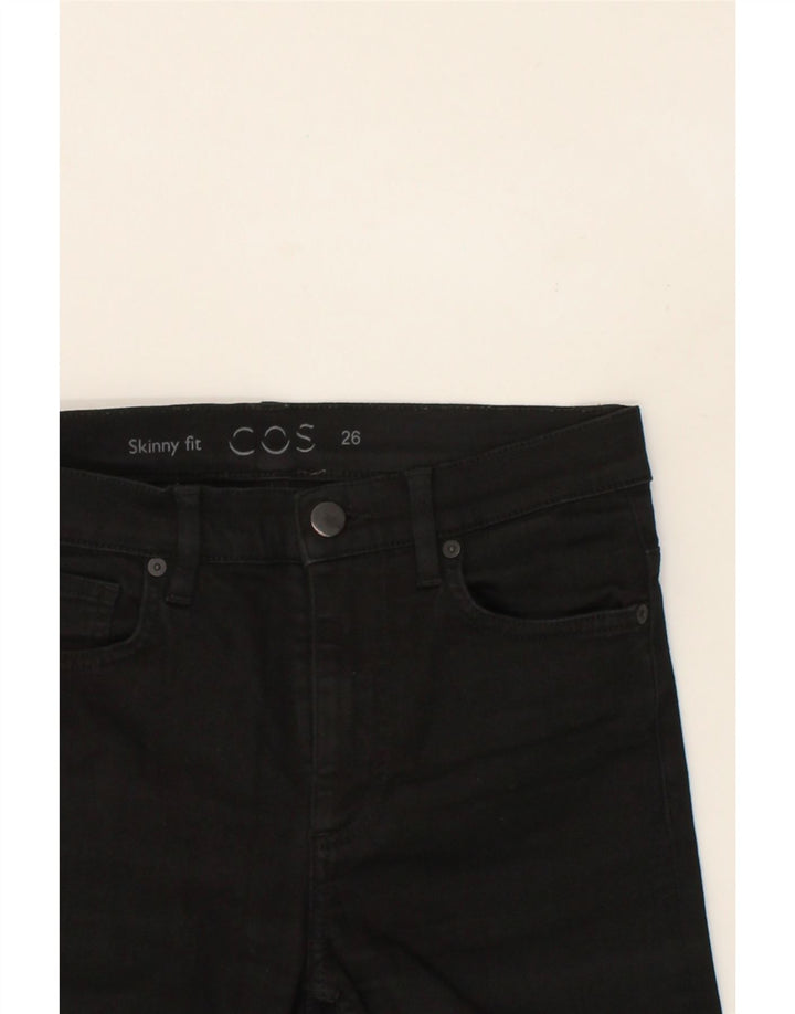 COS Womens Skinny Jeans W26 L30 Black Cotton Vintage Cos and Second-Hand Cos from Messina Hembry 