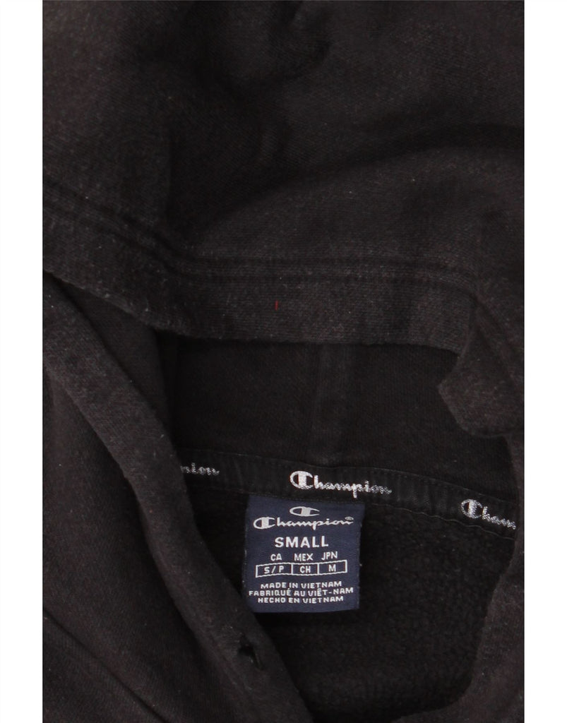 CHAMPION Mens Graphic Hoodie Jumper Small Black Vintage Champion and Second-Hand Champion from Messina Hembry 