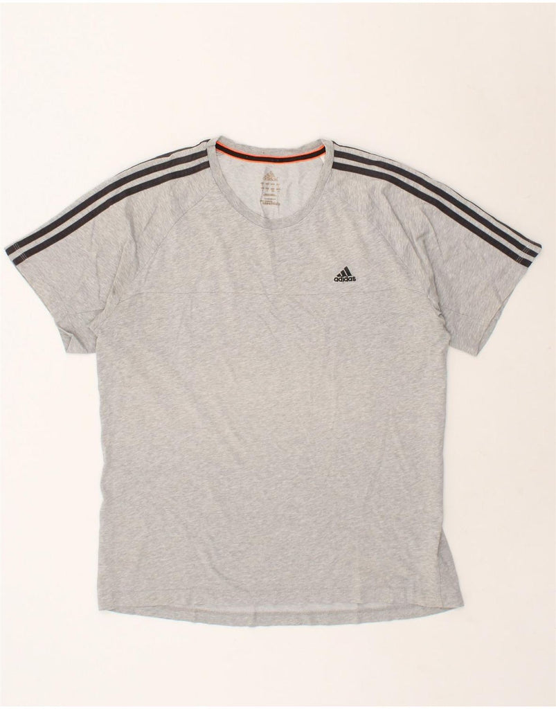 ADIDAS Mens T-Shirt Top Large Grey Cotton | Vintage Adidas | Thrift | Second-Hand Adidas | Used Clothing | Messina Hembry 