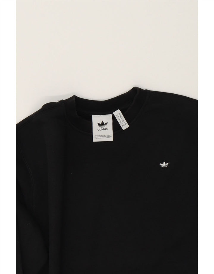ADIDAS Mens Sweatshirt Jumper XS Black Cotton Vintage Adidas and Second-Hand Adidas from Messina Hembry 
