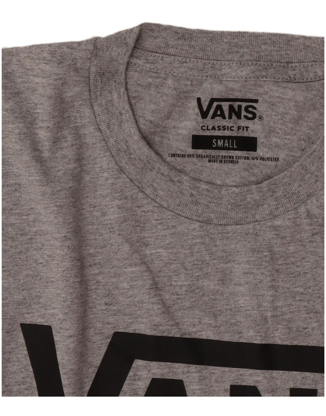 Vans Mens Classic Fit Graphic T-Shirt Top Small Grey Cotton
