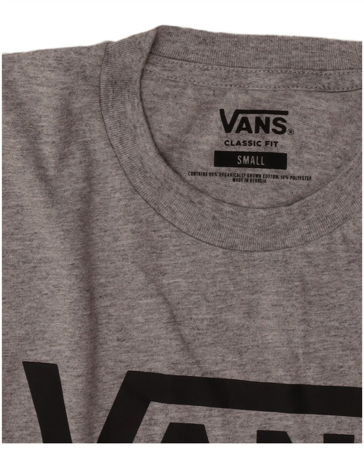 Vans Mens Classic Fit Graphic T-Shirt Top Small Grey Cotton