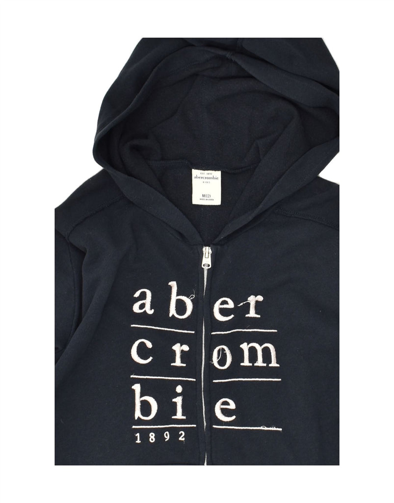 ABERCROMBIE & FITCH Girls Zip Hoodie Sweater 11-12 Years Medium  Navy Blue | Vintage Abercrombie & Fitch | Thrift | Second-Hand Abercrombie & Fitch | Used Clothing | Messina Hembry 