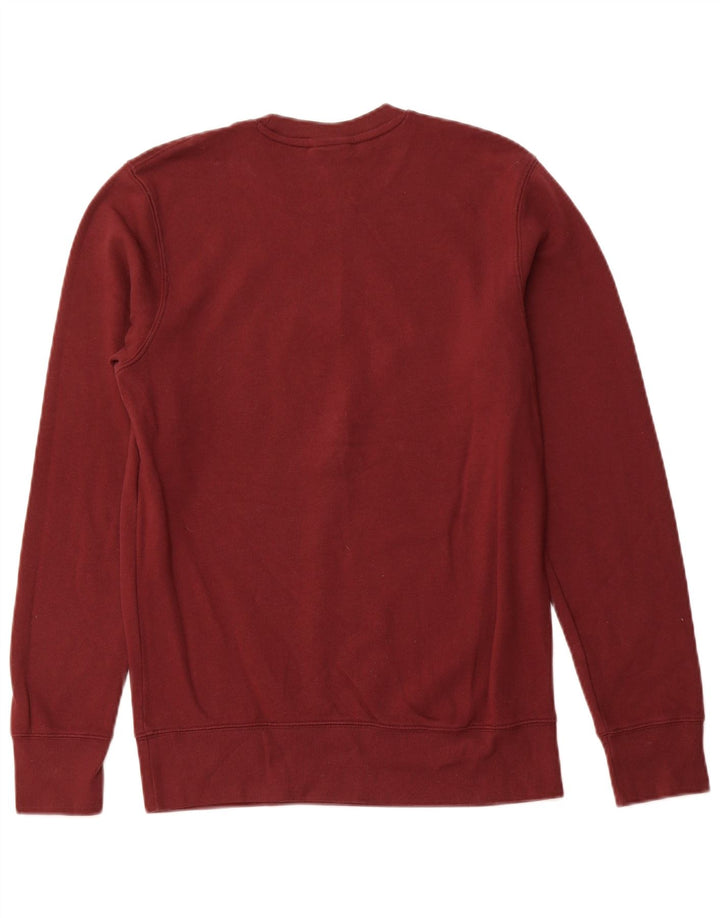 NEW BALANCE Mens Sweatshirt Jumper Medium Burgundy Cotton