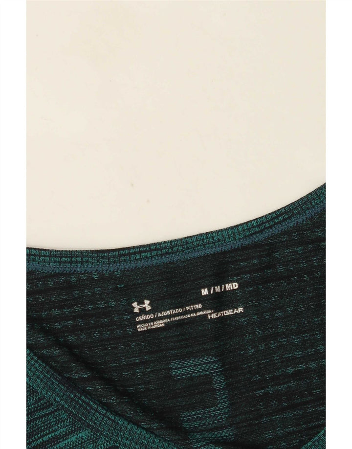 Under Armour Mens Heat Gear Graphic Vest Top Medium Green Flecked