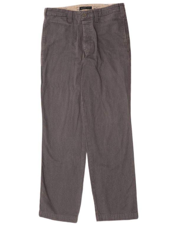 Dockers Mens Khakis Loose Fit Chino Trousers W32 L32 Grey Herringbone