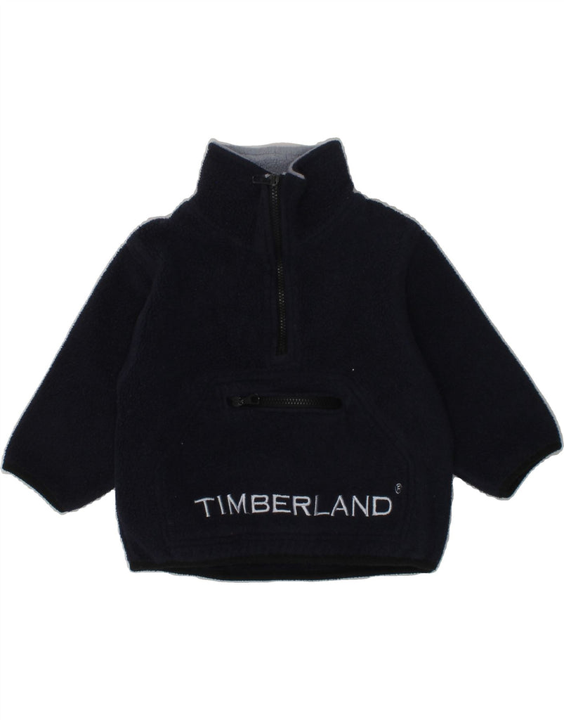 TIMBERLAND Baby Boys Graphic Fleece Anorak Jacket 3-6 Months Navy Blue | Vintage Timberland | Thrift | Second-Hand Timberland | Used Clothing | Messina Hembry 