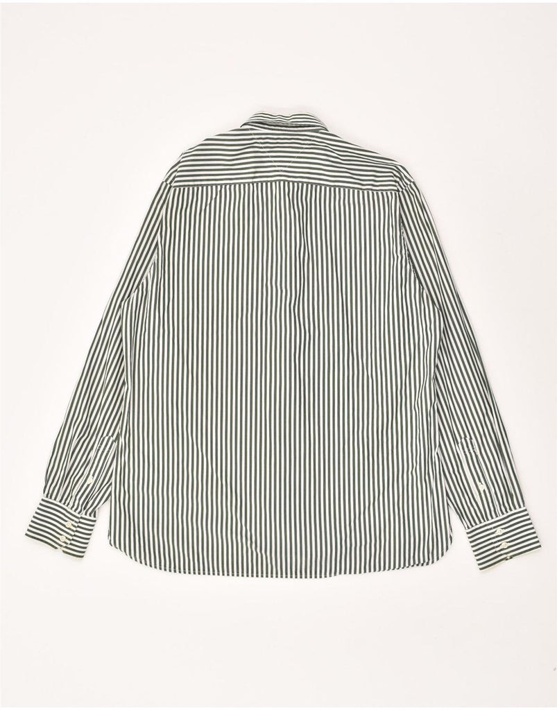 TOMMY HILFIGER Mens Shirt Large Green Pinstripe Cotton | Vintage Tommy Hilfiger | Thrift | Second-Hand Tommy Hilfiger | Used Clothing | Messina Hembry 